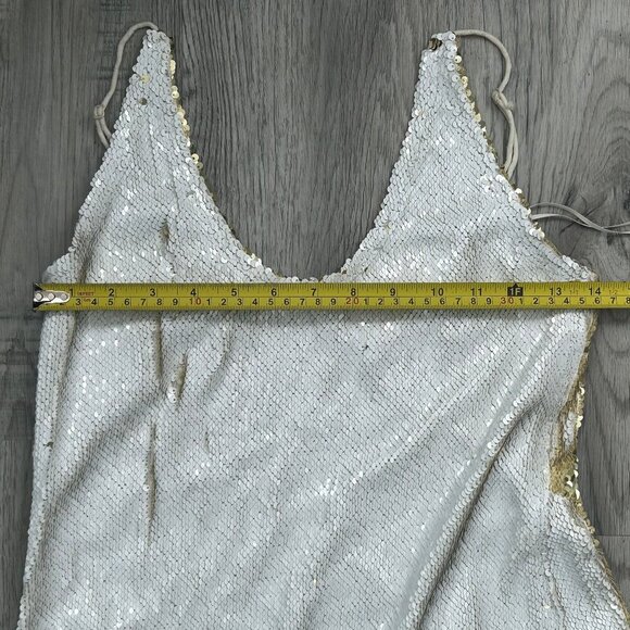 Free People Seeing Double Reversible Sequin Dress Sleeveless Mini Size S Small - Picture 8 of 10